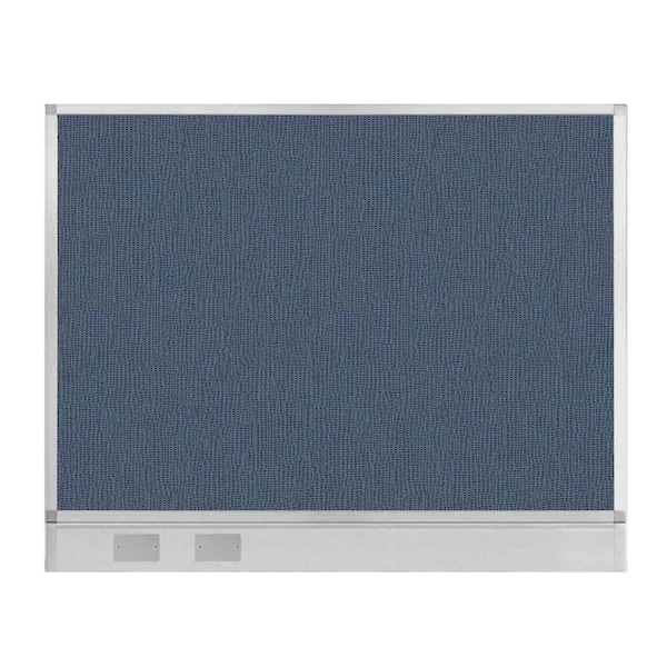 Hush Panel Configurable Cubicle Partition 5' x 4' Ocean Fabric w/ Cable Channel